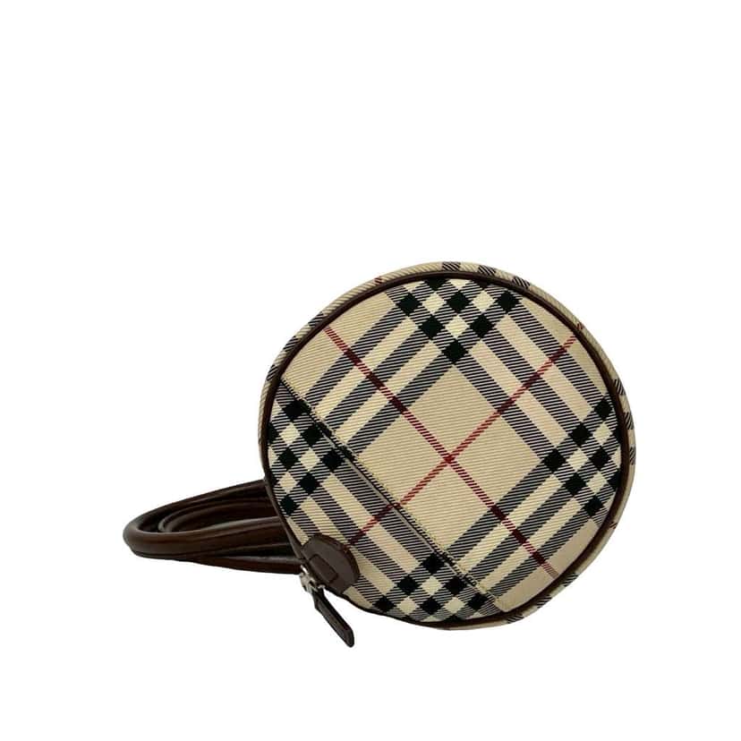 Burberry House Check Canvas Barrel Handbag Brown Canvas Good condition - Inside View