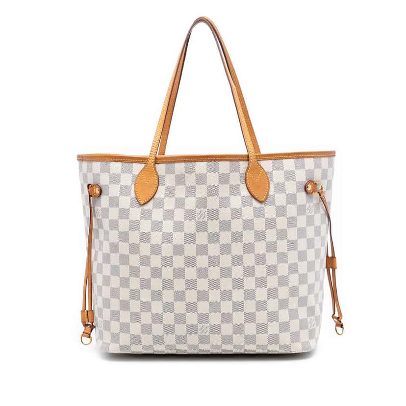 Louis Vuitton Damier Azur Neverfull MM White Good condition - Front View