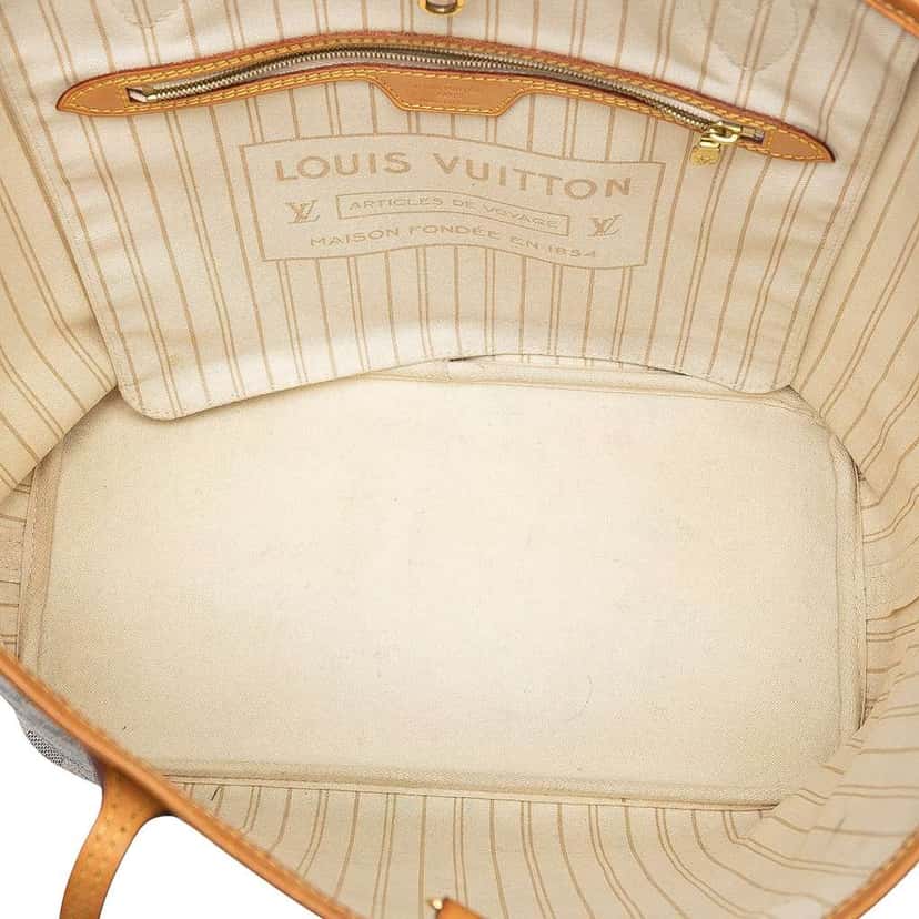 Louis Vuitton Damier Azur Neverfull MM White Good condition - Model View