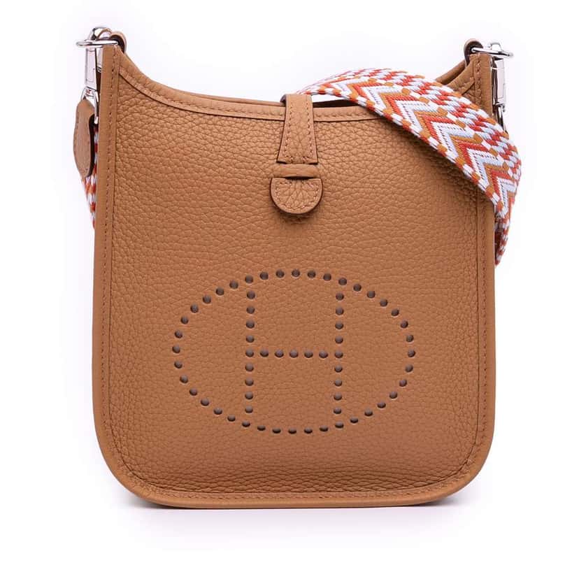 Hermès Clemence Evelyne TPM 16 Brown Leather Very good condition - Front View