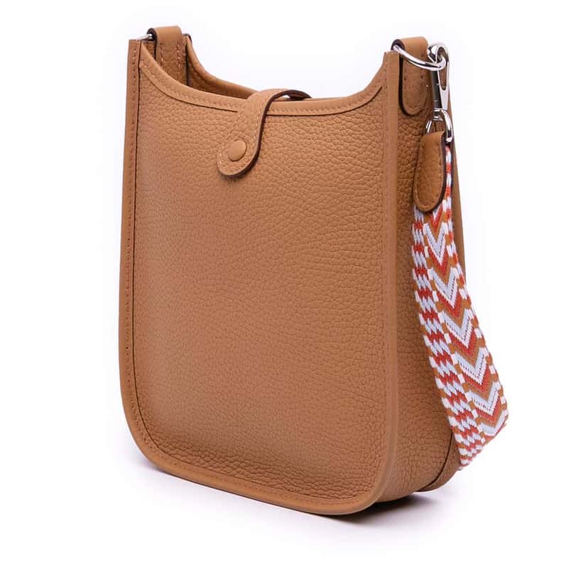 Hermès Clemence Evelyne TPM 16 Brown Leather Very good condition - Back View