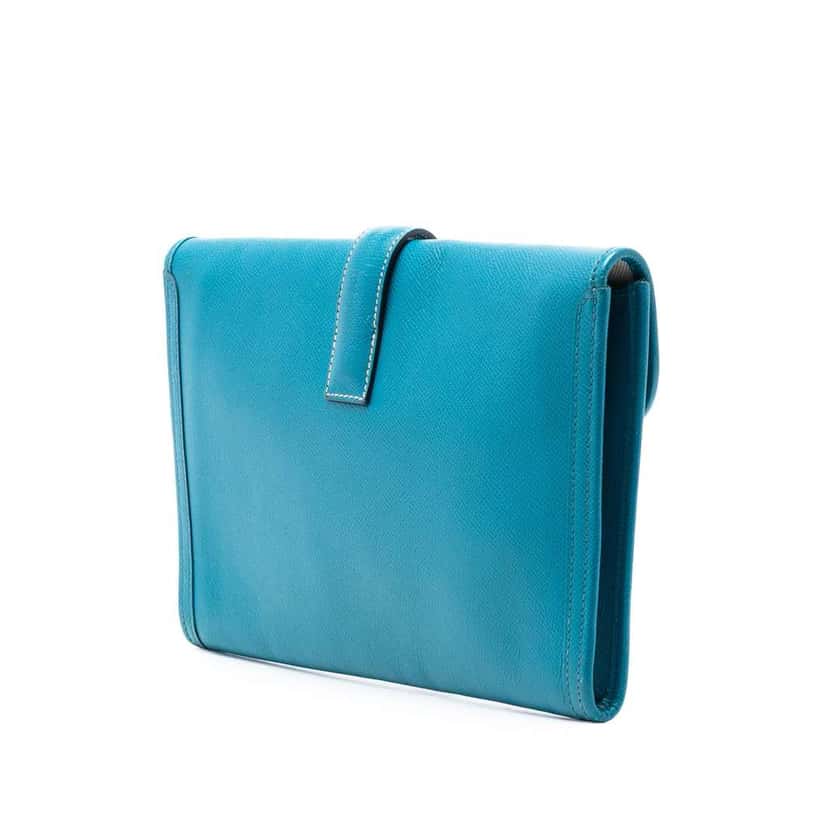 Hermès Epsom Jige 29 Blue Leather Very good condition - Back View