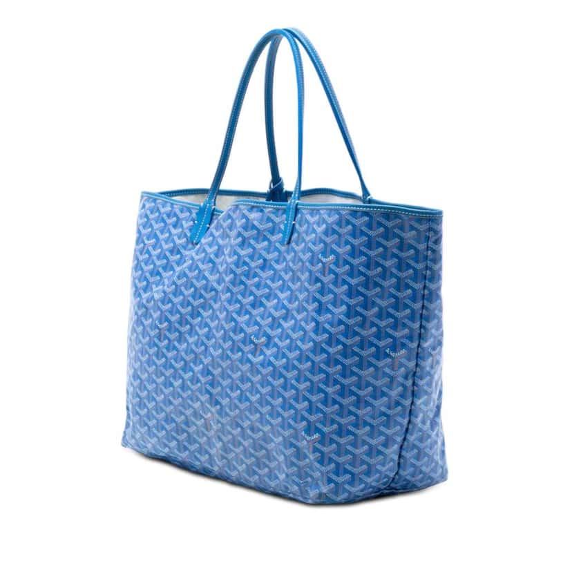 Goyard Goyardine Saint Louis GM Blue Canvas Good condition - Back View