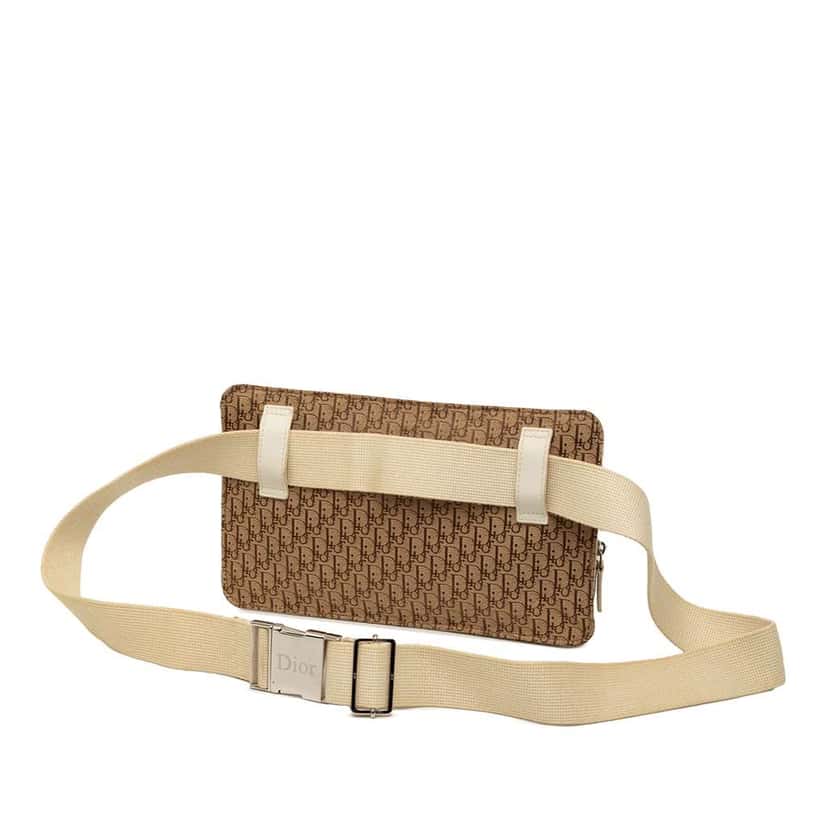 Dior Diorissimo Trotter Canvas Street Chic Belt Bag Brown Canvas Good condition - Back View