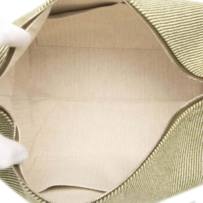 Hermès Large Wool Bride A Brac H Natte Case Green Wool Good condition - Model View