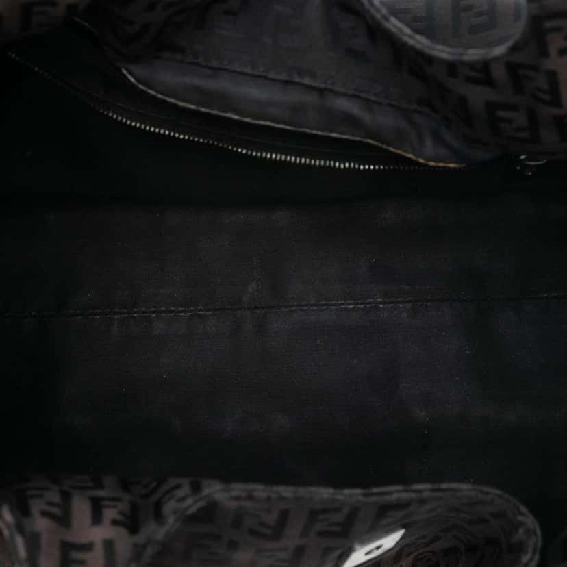 Fendi Zucchino Canvas Shoulder Bag Brown Canvas Good condition - Model View