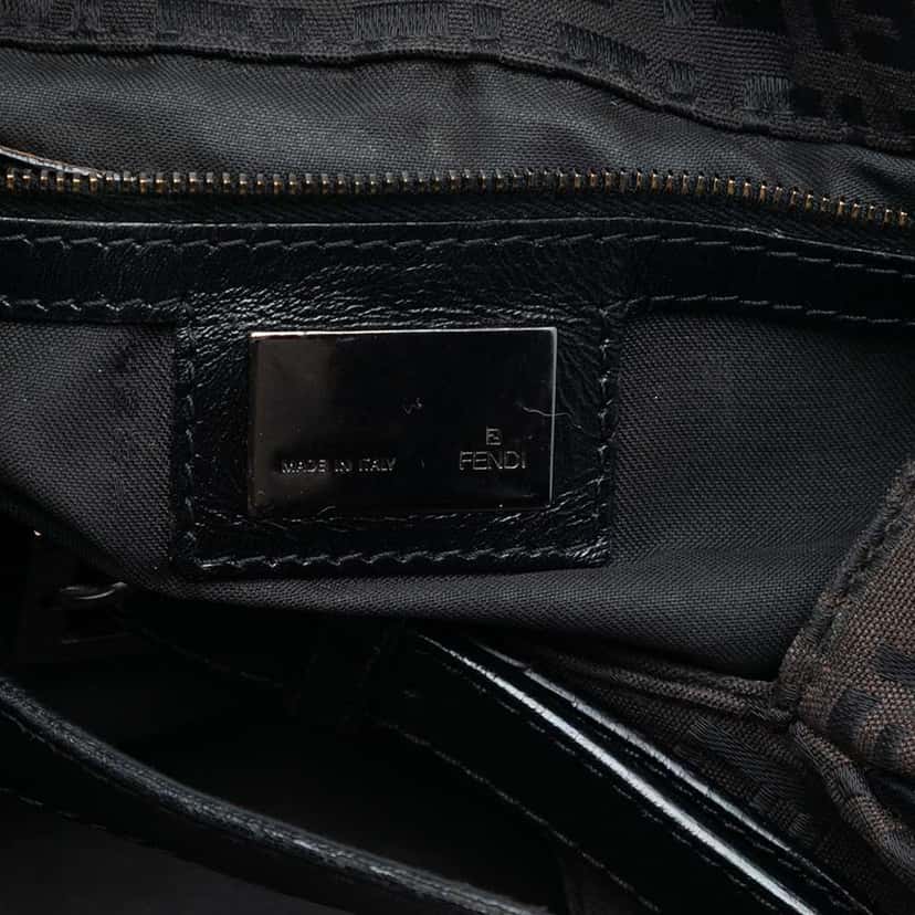 Fendi Zucchino Canvas Shoulder Bag Brown Canvas Good condition - Box View