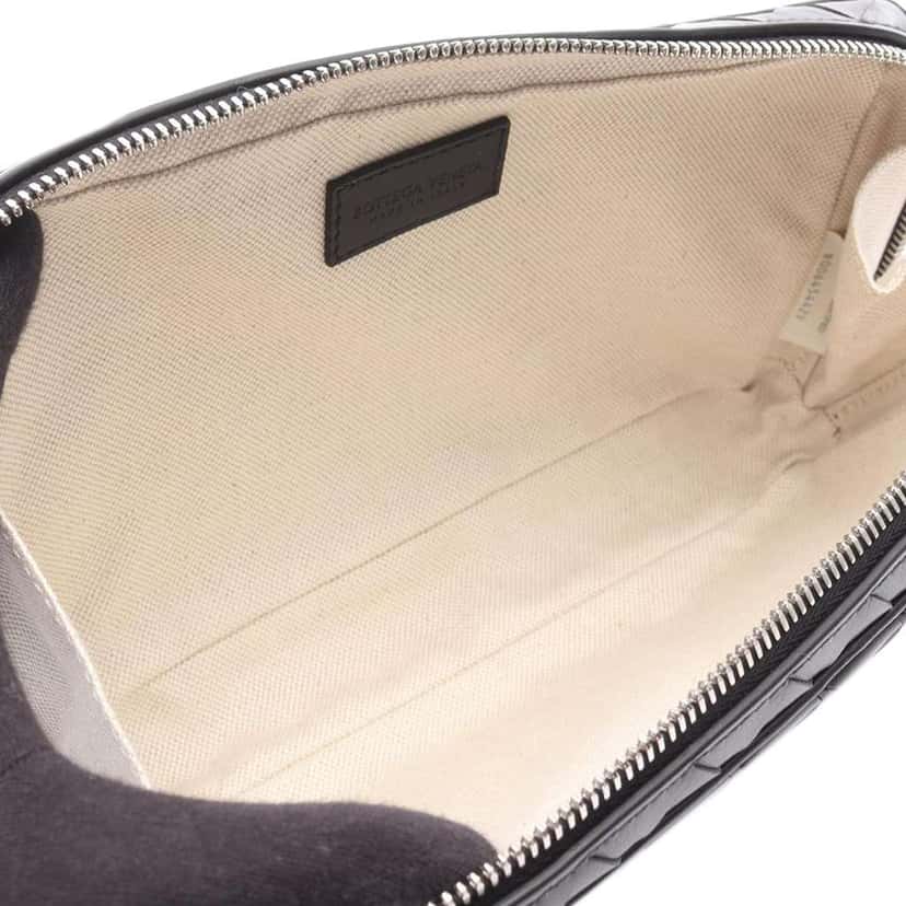 Bottega Veneta Medium Leather Intrecciato Organizer Black Leather Never worn - Inside View