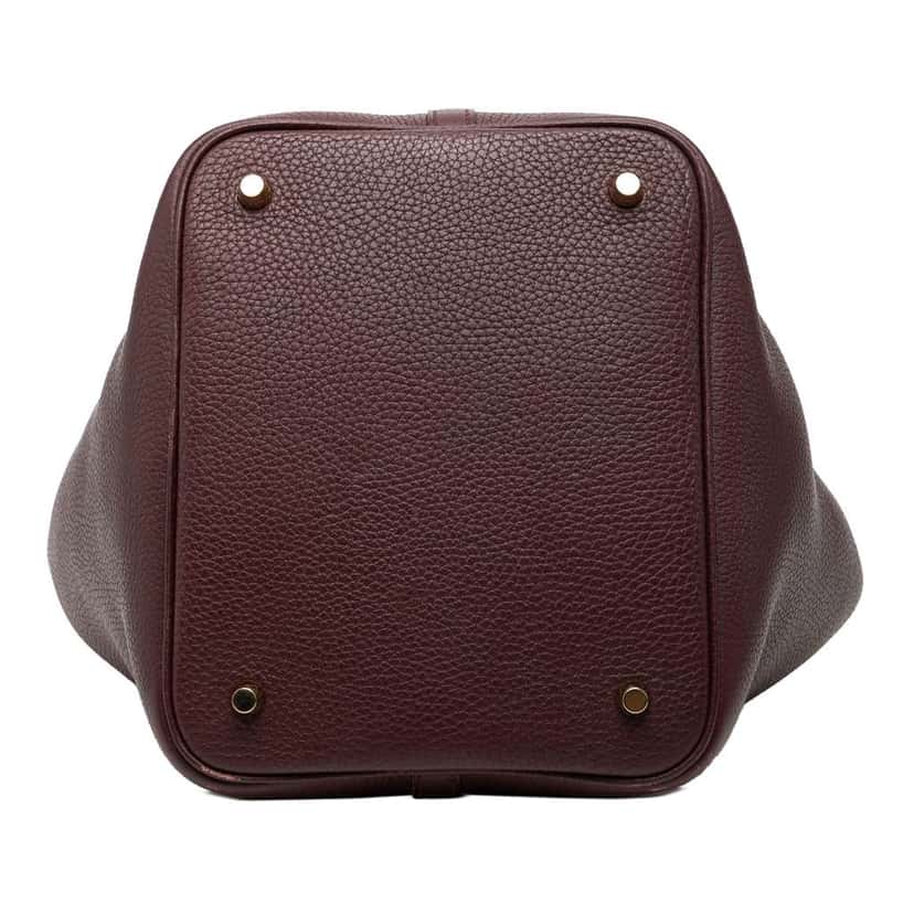 Hermès Clemence and Swift Picotin Lock 22 Eclat Purple Leather Good condition - Inside View