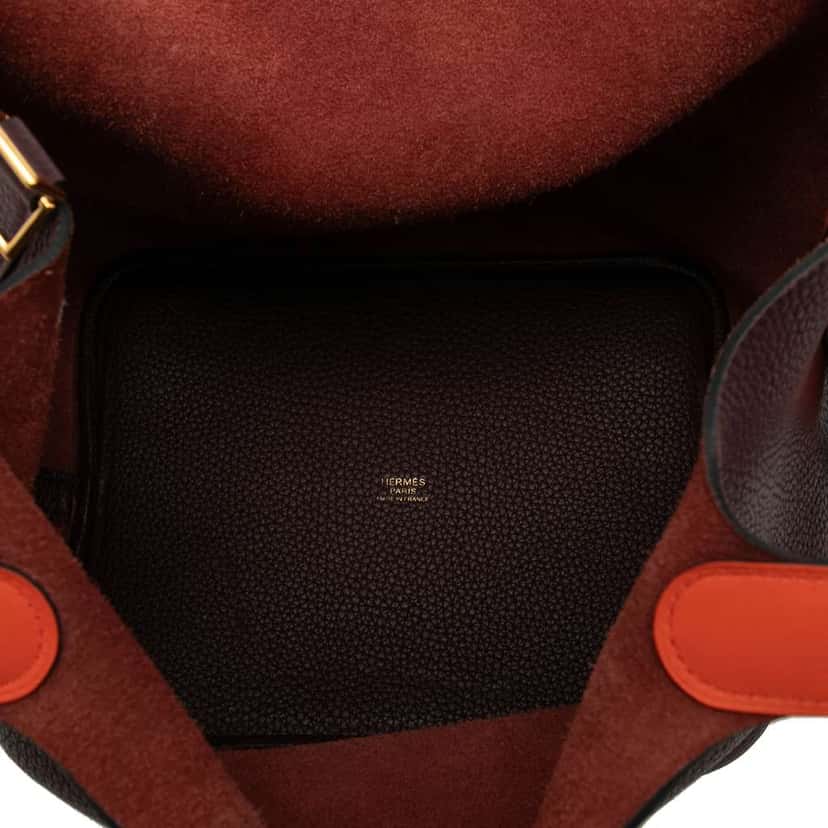 Hermès Clemence and Swift Picotin Lock 22 Eclat Purple Leather Good condition - Model View