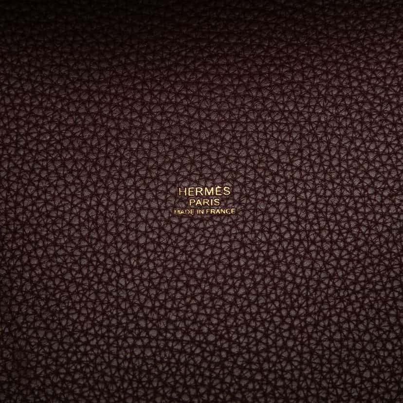 Hermès Clemence and Swift Picotin Lock 22 Eclat Purple Leather Good condition - Box View