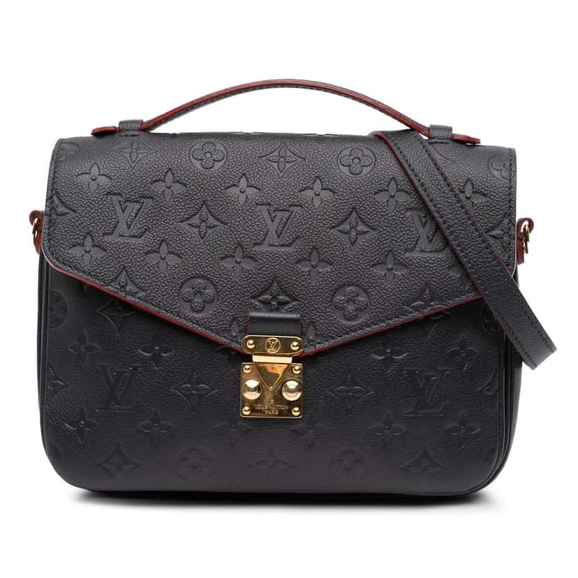 Louis Vuitton Monogram Empreinte Pochette Metis Blue Leather Good condition - Front View
