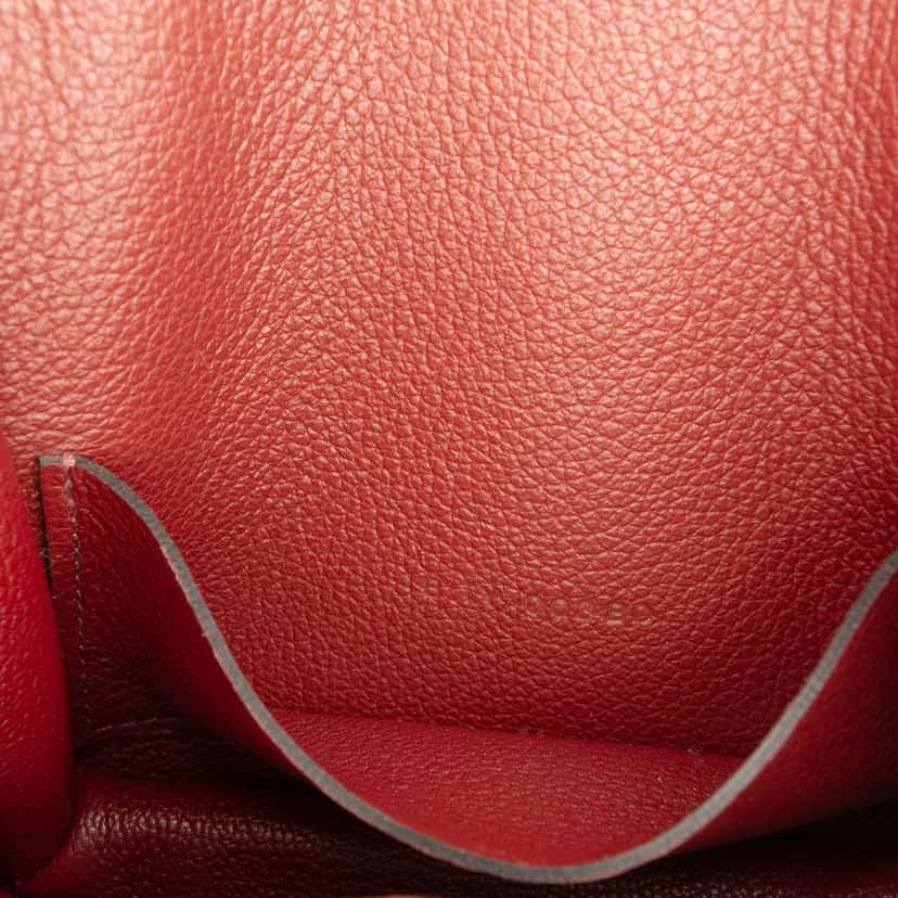 Hermès Clemence Constance Slim Wallet Red Leather Never worn - Box View