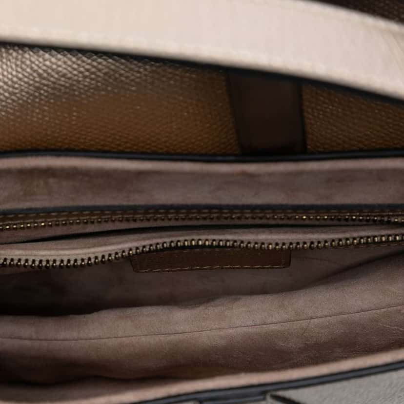 Dior Metallic Grained Calfskin Saddle Bag Gold Leather Good condition - Model View