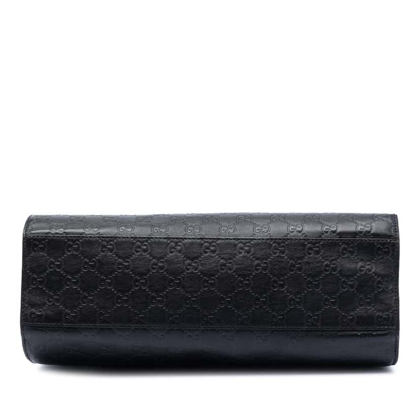 Gucci Large Guccissima Emily Shoulder Bag Black Leather Good condition - Inside View