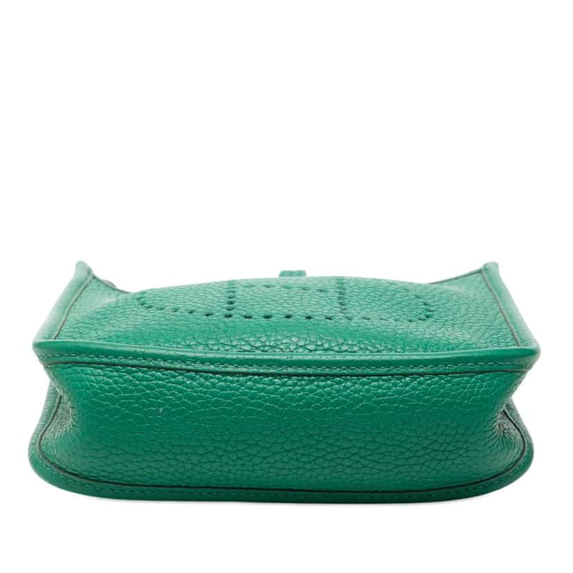 Hermès Clemence Evelyne TPM Green Leather Good condition - Inside View