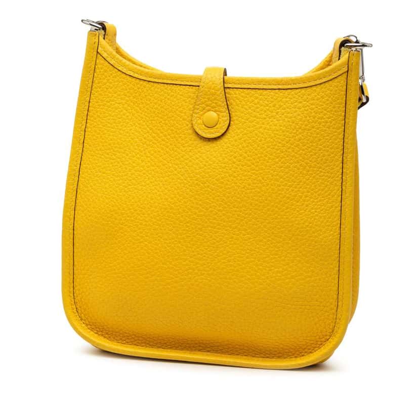 Hermès Clemence Amazone Evelyne TPM 16 Yellow Leather Very good condition - Back View