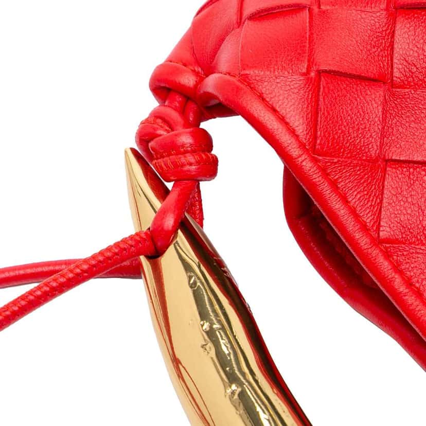 Bottega Veneta Baby Lambskin Intrecciato Sardine Red Leather Very good condition - Box View