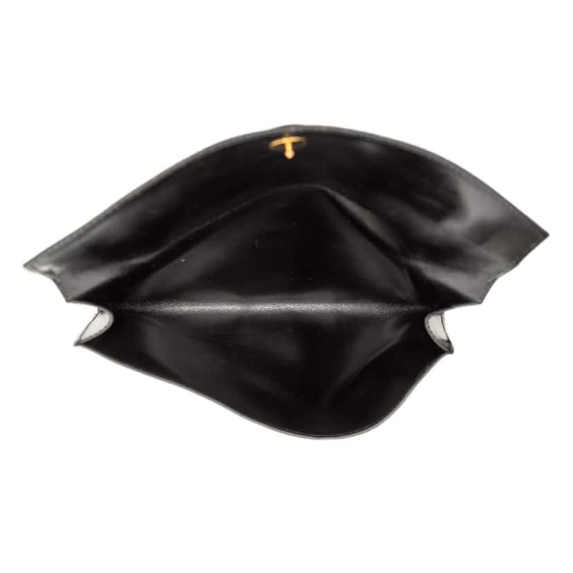 Hermès Box Calf Pochette Rio Black Leather Good condition - Model View