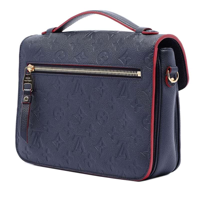 Louis Vuitton Monogram Empreinte Pochette Metis Blue Leather Good condition - Back View