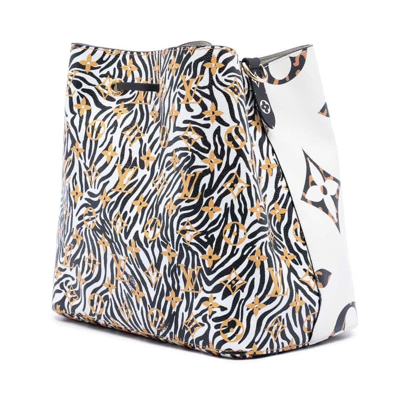 Louis Vuitton Monogram Jungle Giant NeoNoe MM White Very good condition - Back View