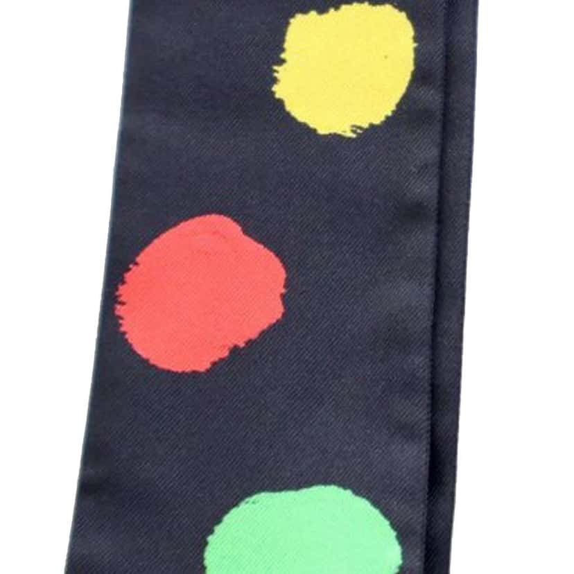 Louis Vuitton Yayoi Kusama Monogram Painted Dots BB Silk Bandeau Scarf Black Silk Good condition - Box View