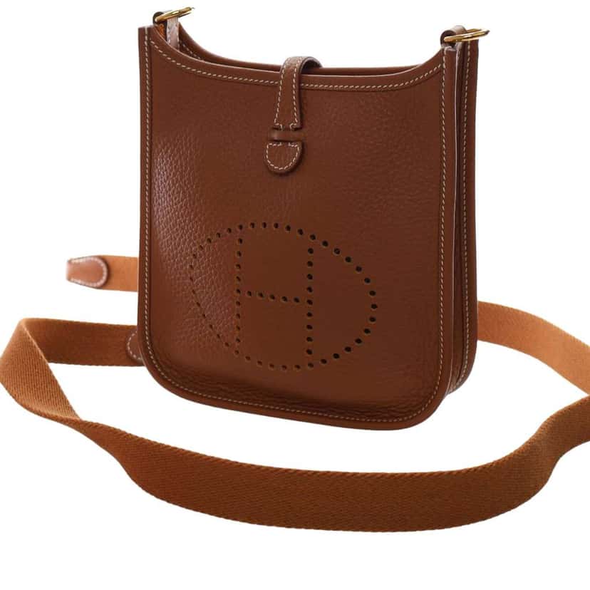 Hermès Togo Evelyne TPM 16 Brown Leather Very good condition - Back View