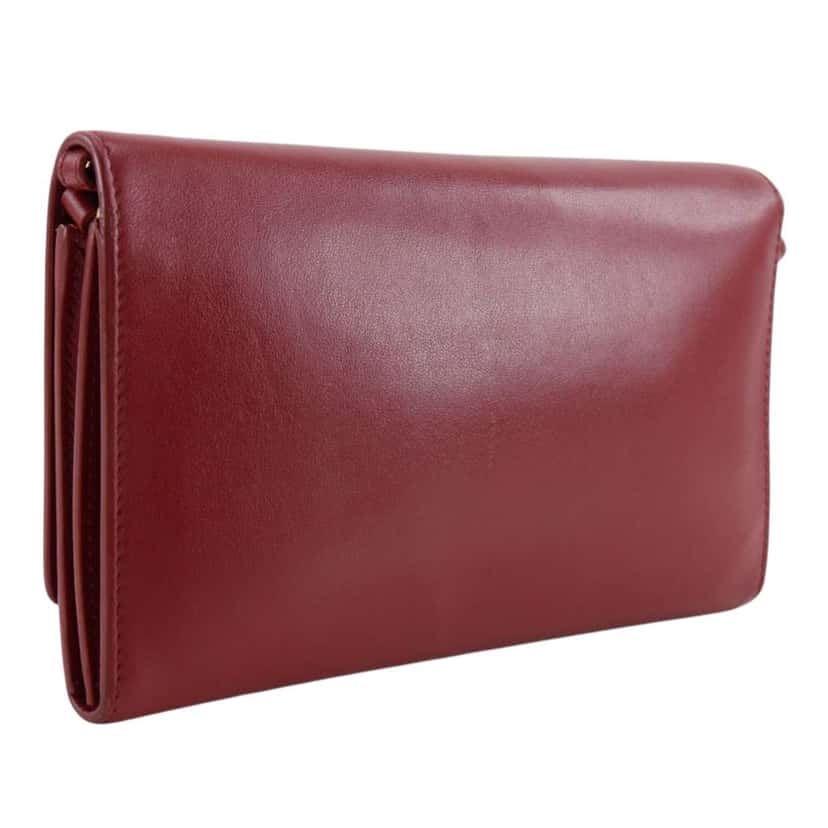 Burberry Leather TB Wallet On Strap Red Leather Very good condition - Inside View