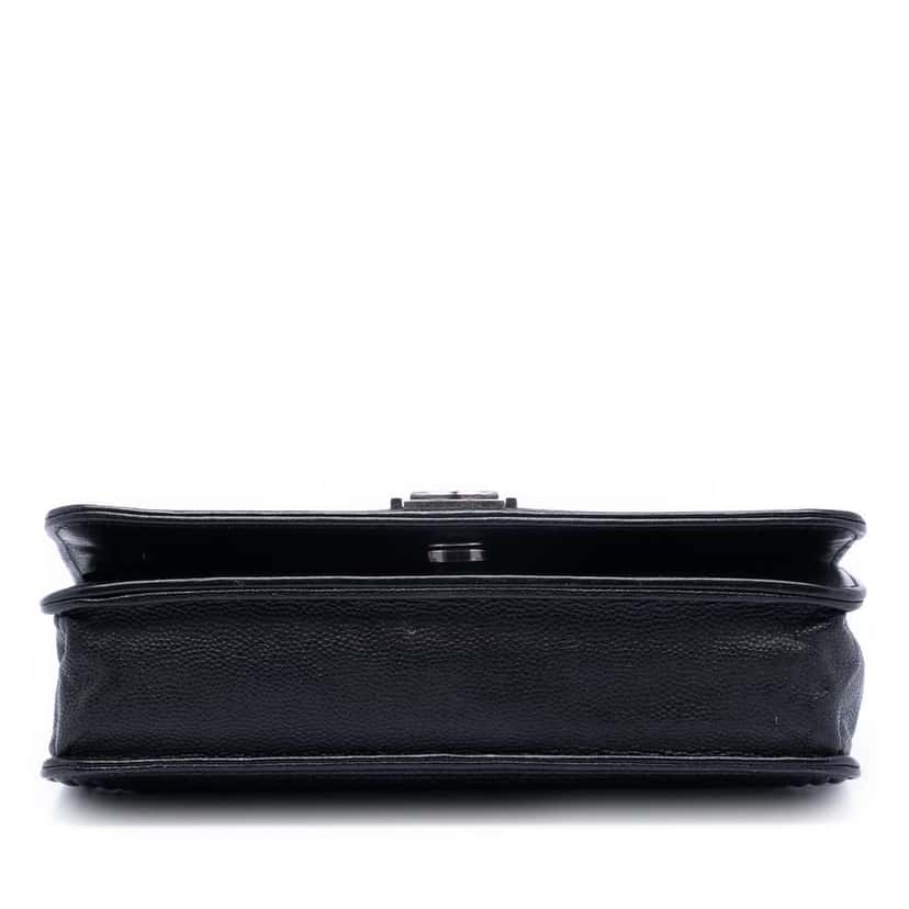 Chanel Quilted Caviar Boy Wallet on Chain Black Leather Very good condition - Inside View