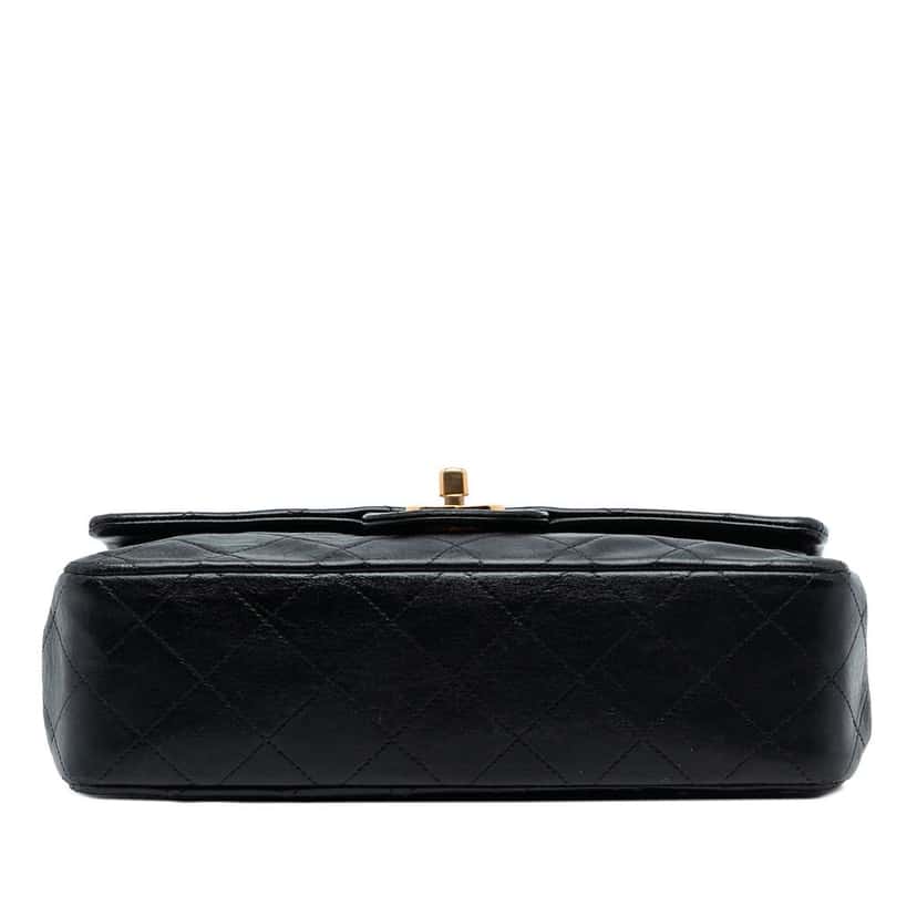 Chanel Small Classic Lambskin Double Flap Black Leather Good condition - Inside View