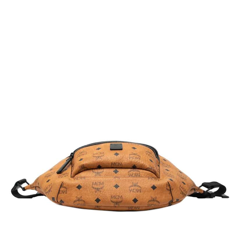 Mcm Large Visetos Coated Canvas Fursten Belt Bag Brown Canvas Good condition - Inside View