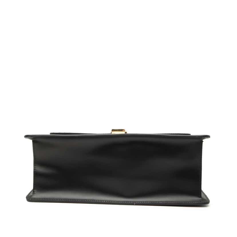 Gucci Medium Leather Sylvie Top Handle Bag Black Leather Good condition - Inside View