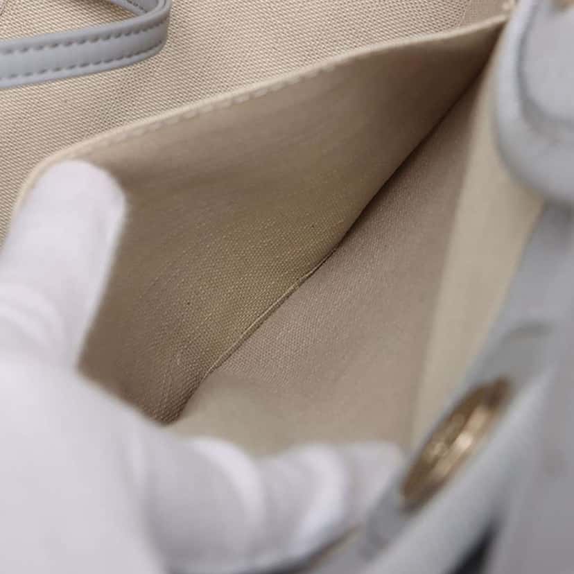 Chanel Small Canvas Deauville Tote Grey Canvas Good condition - Box View