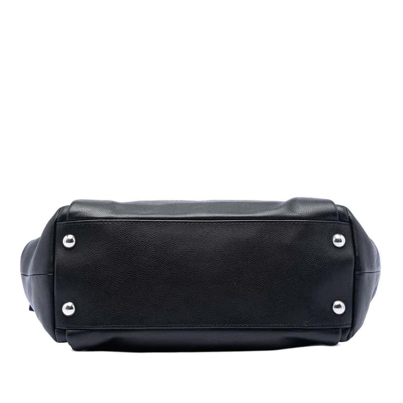 Chanel CC Caviar Tuck Tote Black Leather Good condition - Inside View