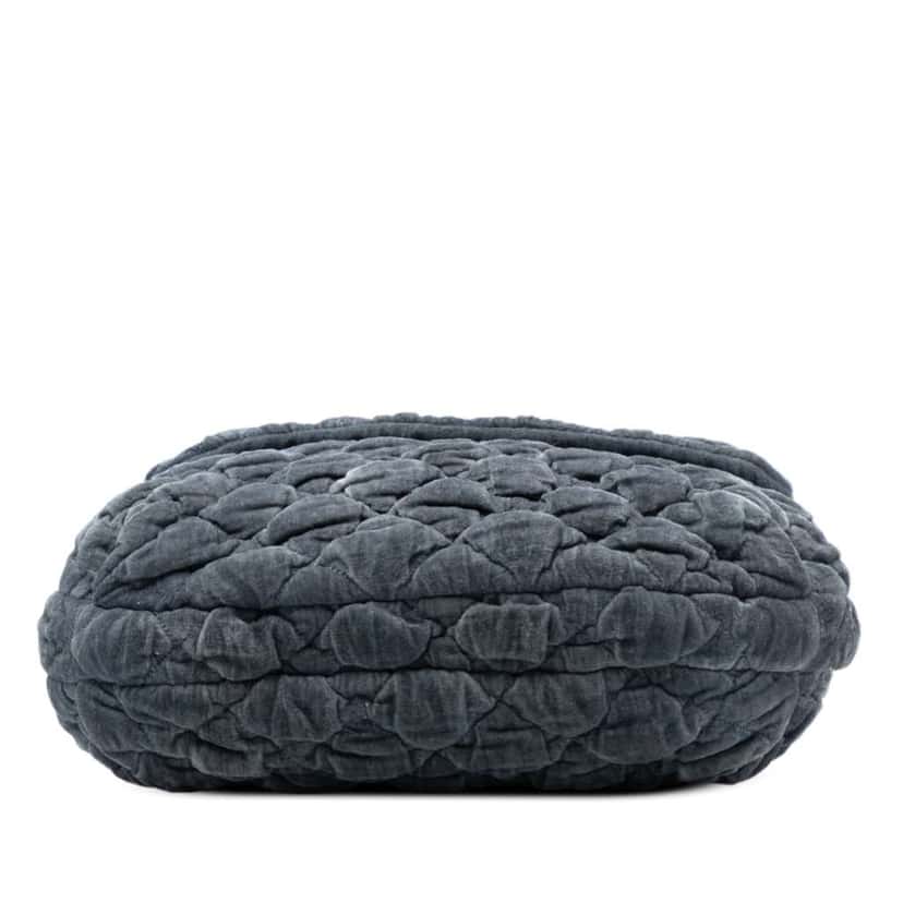 Chanel Paris Moscou Bubble Quilted Velvet Flap Grey Velvet Very good condition - Inside View