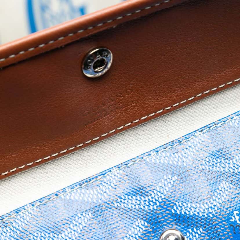 Goyard Goyardine Reversible Pertuis PM Blue Canvas Very good condition - Box View
