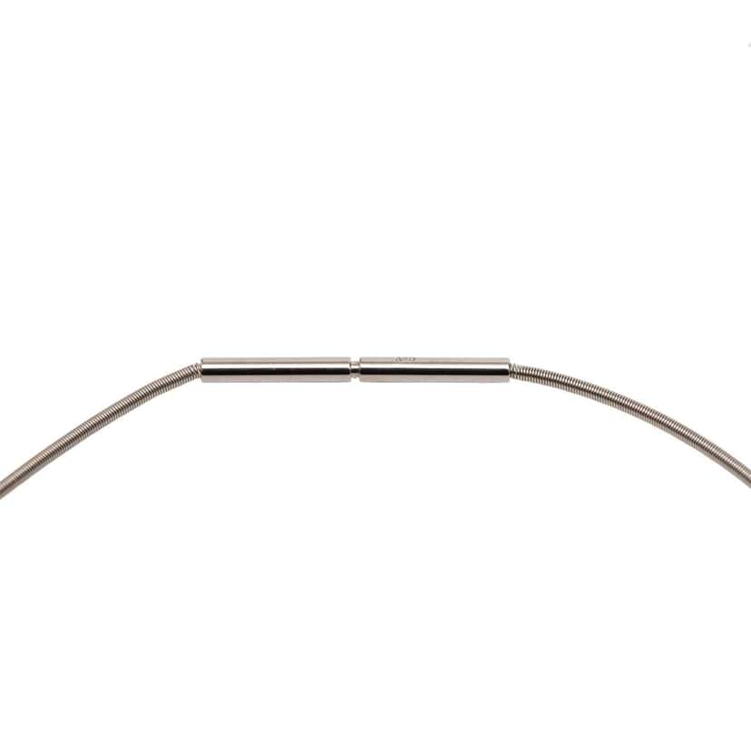 Hermès Palladium Plated Enamel Cage D H Pendant Necklace Silver Metal Good condition - Box View