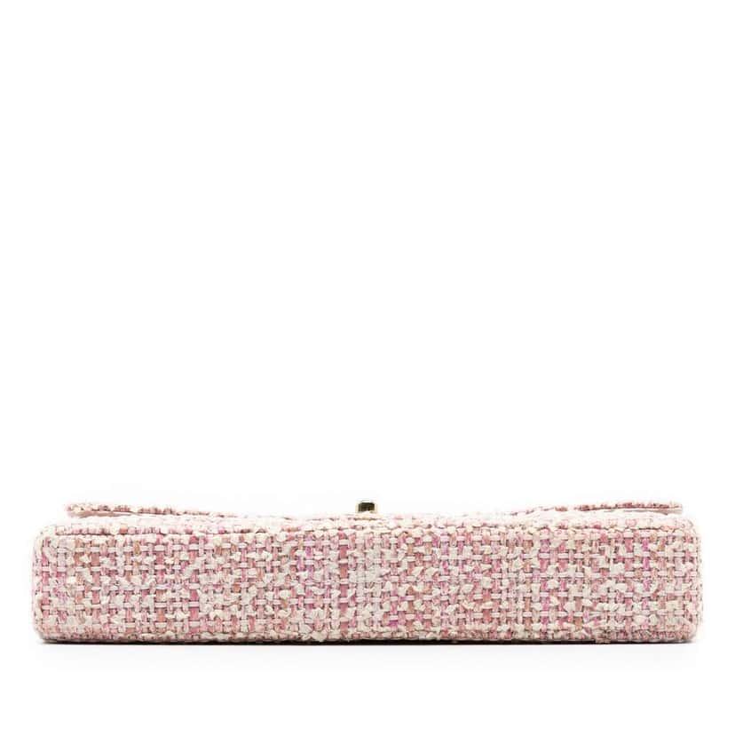 Chanel CC Tweed East West Flap Pink Tweed Good condition - Inside View