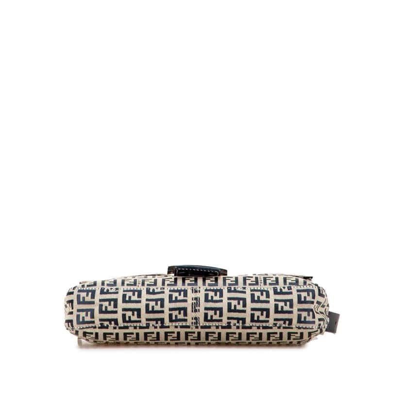 Fendi Zucchino Canvas Baguette Grey Canvas Good condition - Inside View