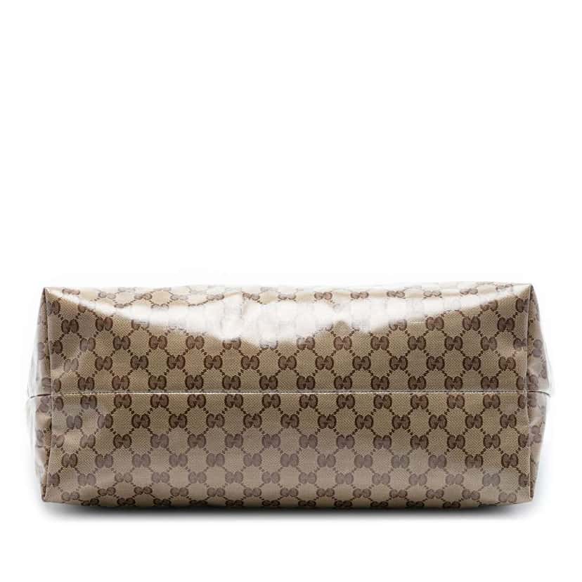 Gucci GG Crystal Peggy Braided Tote Brown Canvas Good condition - Inside View
