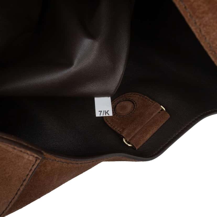 Prada Large Suede Shoulder Bag Brown Leather Good condition - Box View