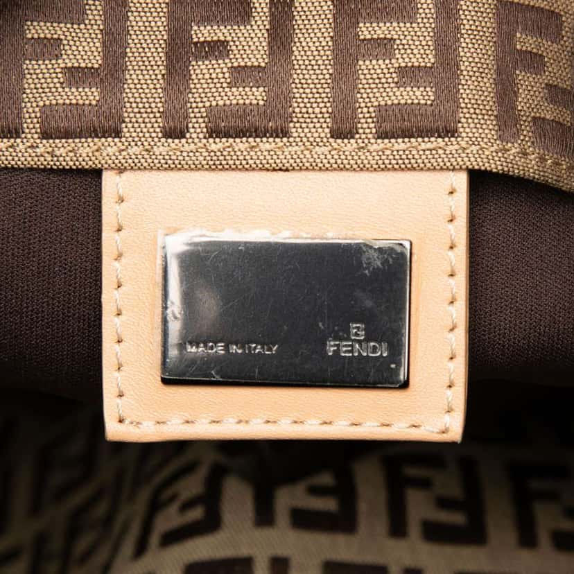 Fendi Zucchino Canvas Tote Brown Canvas Good condition - Box View