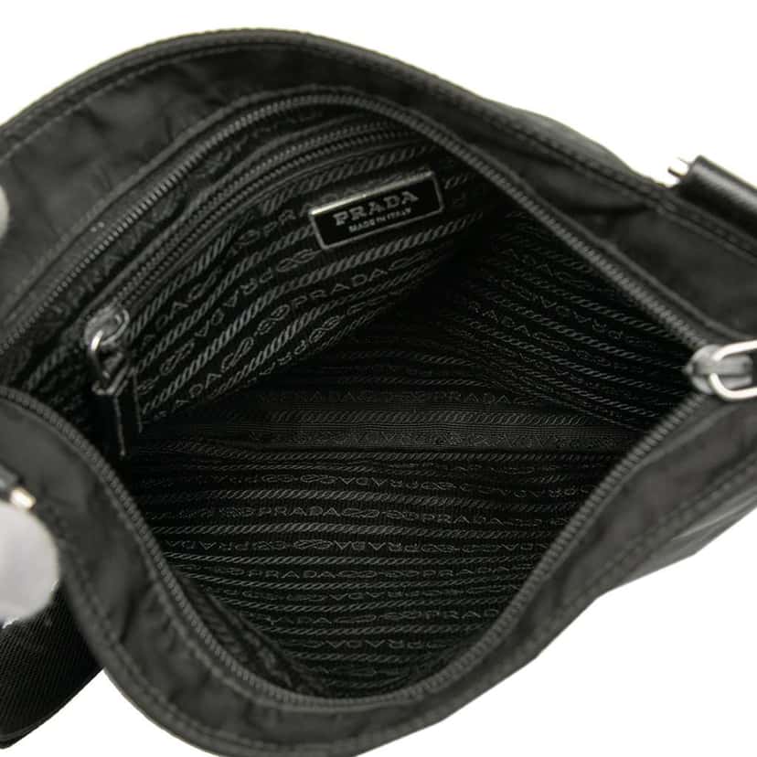 Prada Tessuto Zip Top Crossbody Black Very good condition - Model View