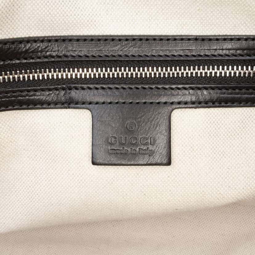 Gucci Leather Horsebit Duffle Bag Black Leather Good condition - Box View