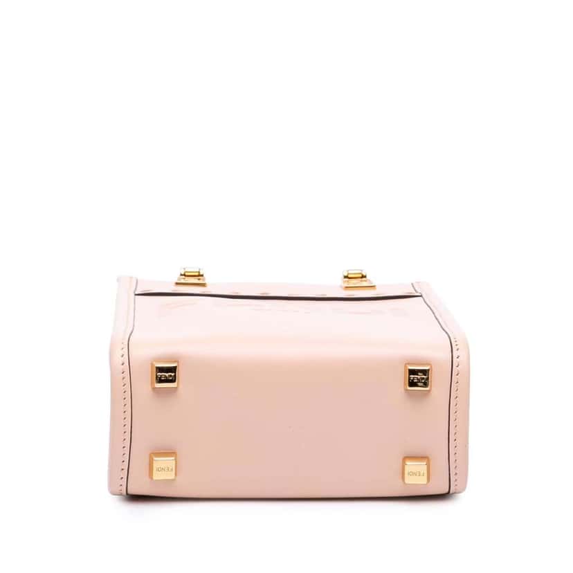 Fendi Mini Leather Sunshine Shopper Tote Pink Leather Very good condition - Inside View