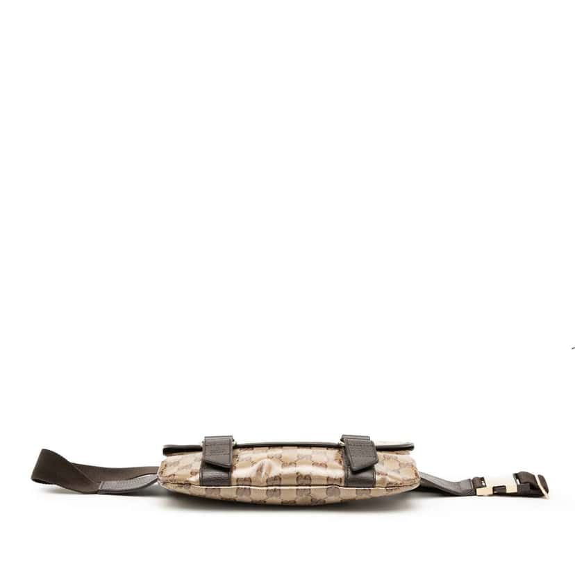 Gucci GG Crystal Belt Bag Brown Canvas Very good condition - Inside View