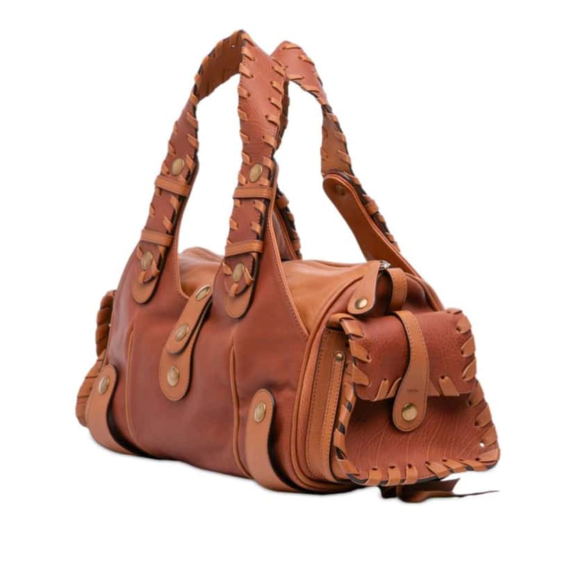 Chloé Leather Silverado Shoulder Bag Brown Leather Good condition - Back View