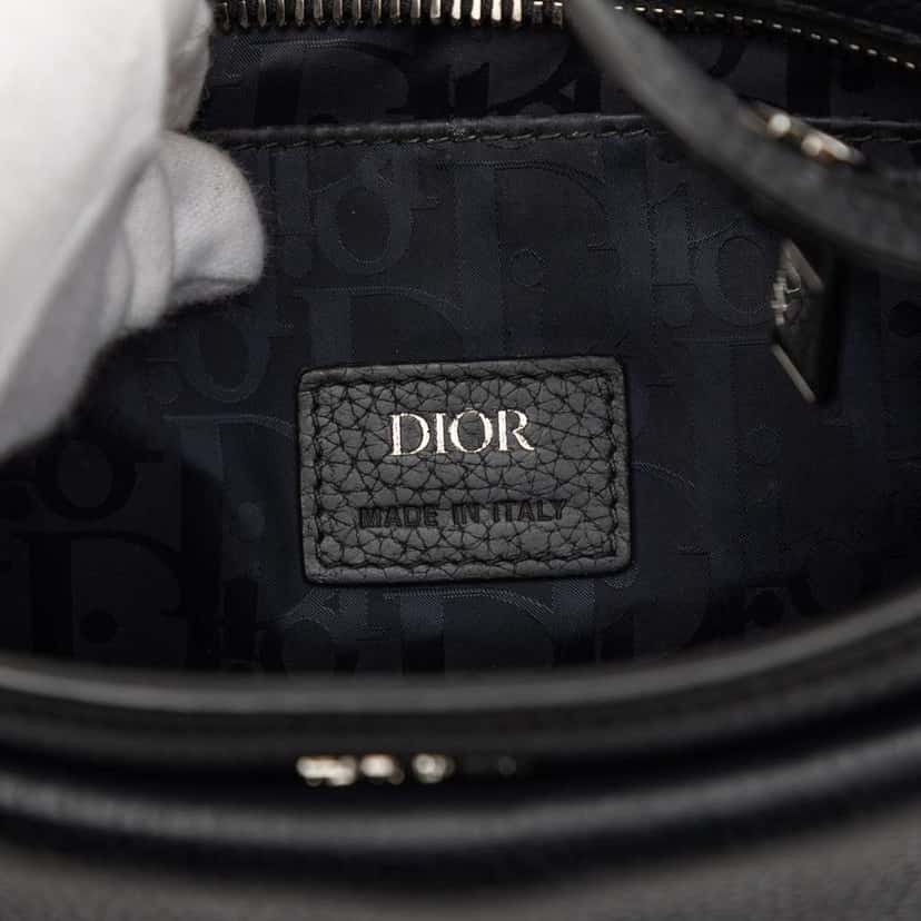 Dior Grained Calfskin Saddle Soft Bag Black Leather Very good condition - Box View