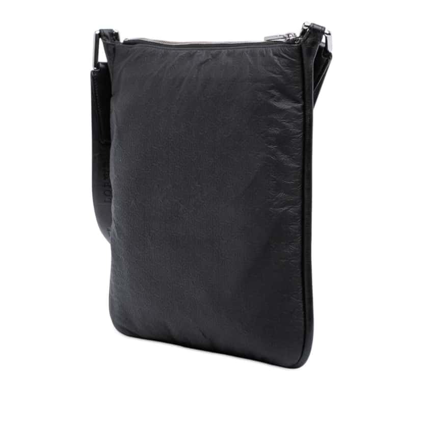 Loewe Embossed Anagram Coated Canvas Repeat Crossbody Black Canvas Very good condition - Back View