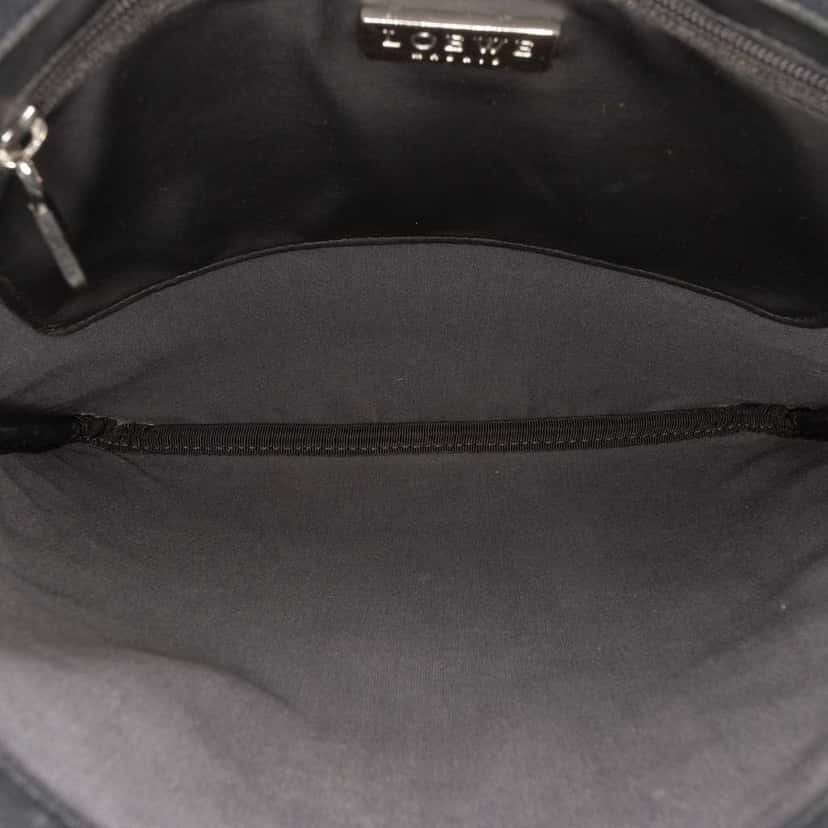 Loewe Embossed Anagram Coated Canvas Repeat Crossbody Black Canvas Very good condition - Model View
